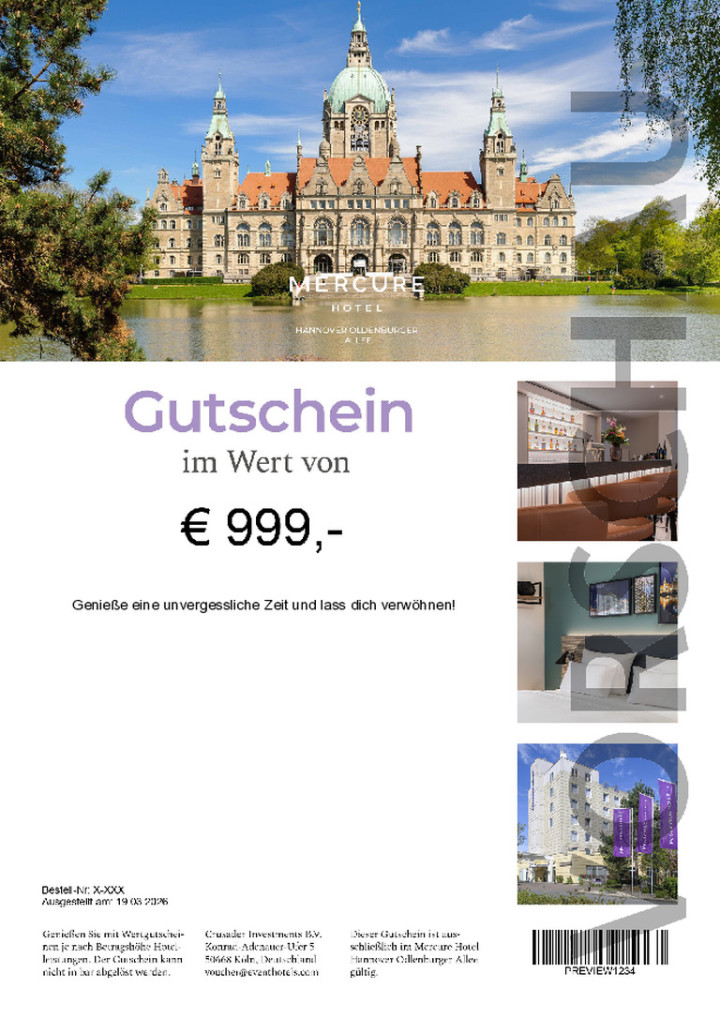 Mercure Hotel Hannover Oldenburger Allee Wertgutschein